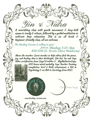 Yin & Nidra Yoga Studio Flyer