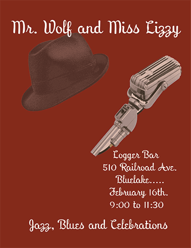 Wolf & Lizzy Band Flyer